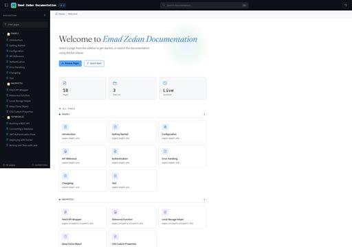 a photo of Emad Zedan Documentation website thumbnail